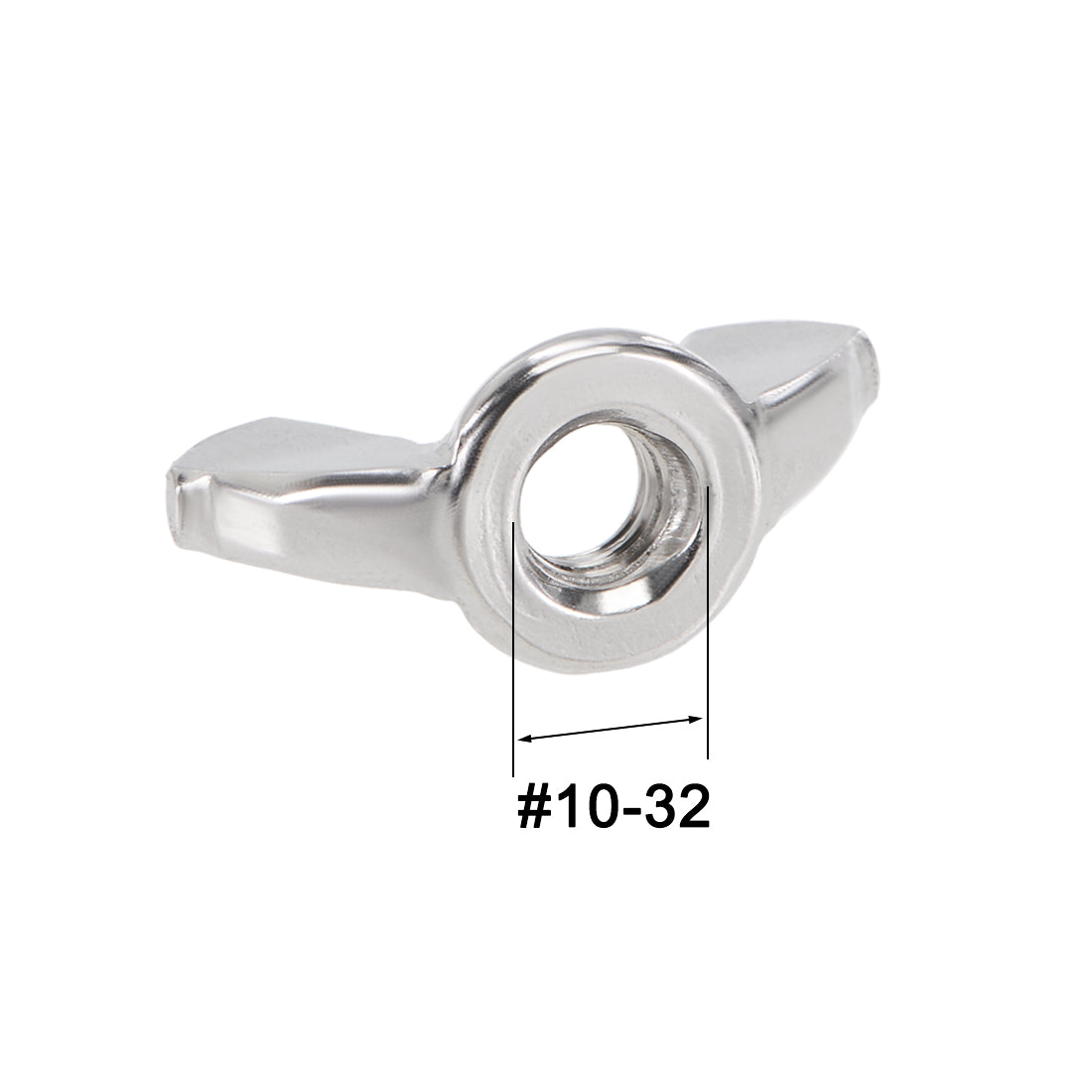 Harfington #10-32 Wing Nuts 304 Stainless Steel Shutters Butterfly Nut 6pcs