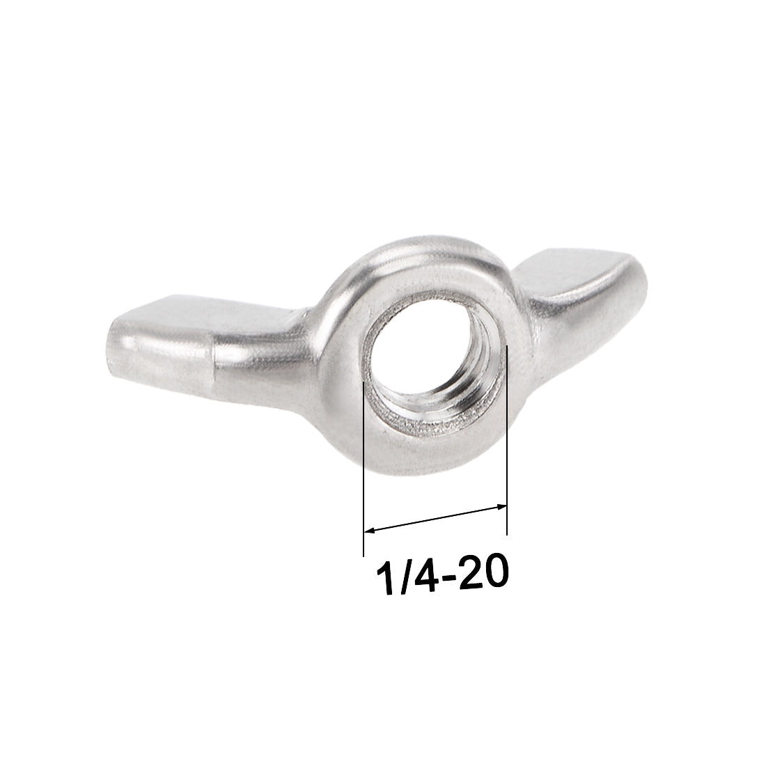 Harfington #1/4"-20 Wing Nuts 304 Stainless Steel Shutters Butterfly Nut 10pcs