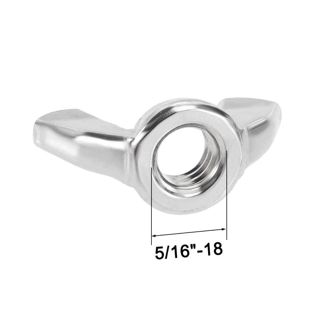 Harfington #5/16"-18 Wing Nuts 304 Stainless Steel Shutters Butterfly Nut 2pcs