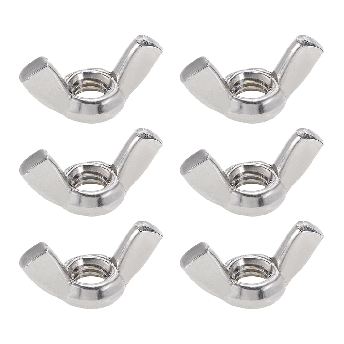 Harfington #3/8"-16 Wing Nuts 304 Stainless Steel Shutters Butterfly Nut 6pcs