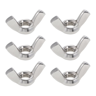 Harfington #3/8"-16 Wing Nuts 304 Stainless Steel Shutters Butterfly Nut 6pcs