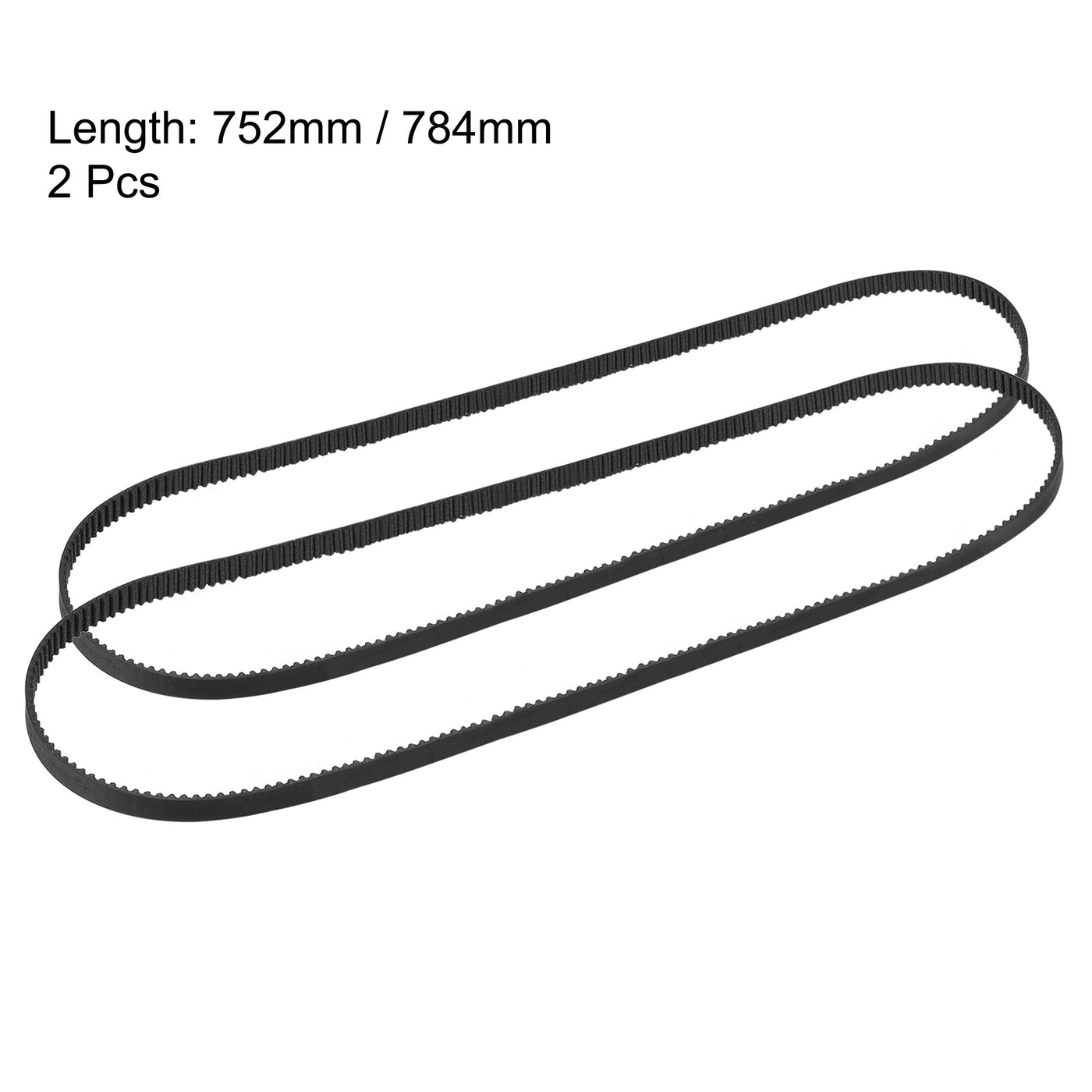 Harfington Timing Belt 752mm 784mm Circumference 6mm Width Closed for 3D Printer 2pcs