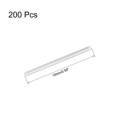 Harfington 15mm 1.35mm OD Fiber Optic Sleeves, End Pre-Shrunk Fusion Splice Tube 200pcs