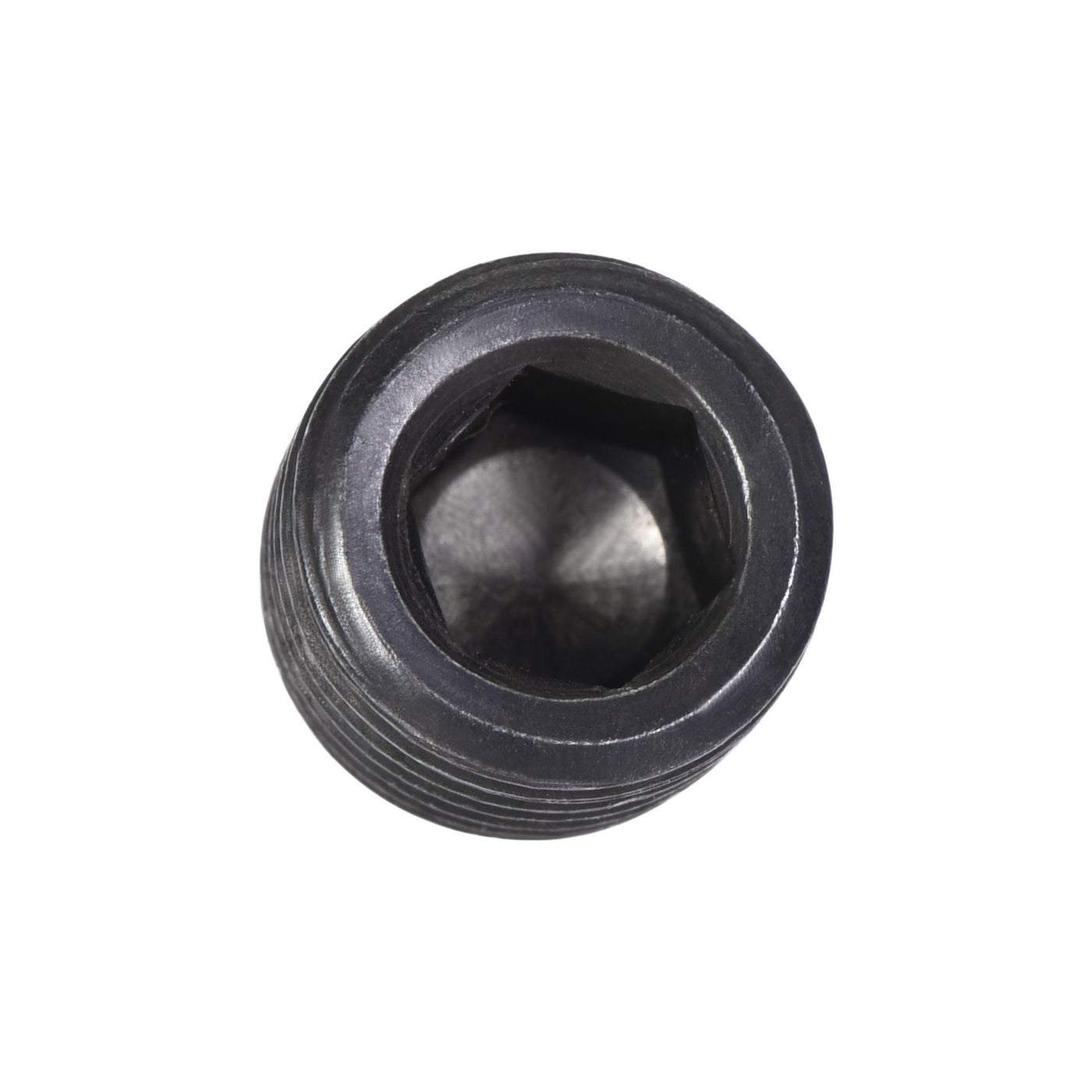 Harfington Carbon Steel Internal Hex Thread Socket Pipe Plug, PT Male Thread Black Pipe Cap, 20Pcs