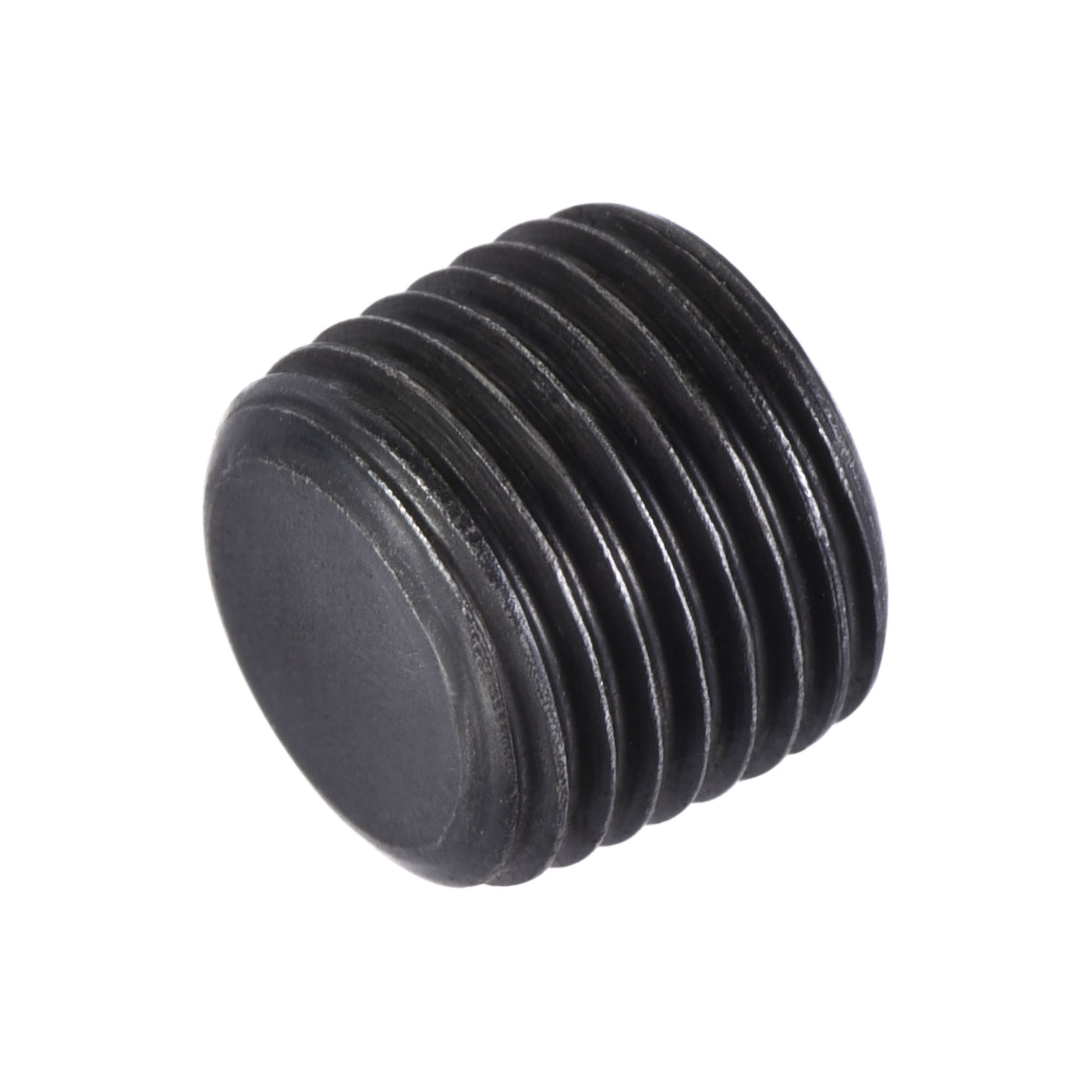 Harfington Carbon Steel Internal Hex Thread Socket Pipe Plug, PT Male Thread Black Pipe Cap, 20Pcs