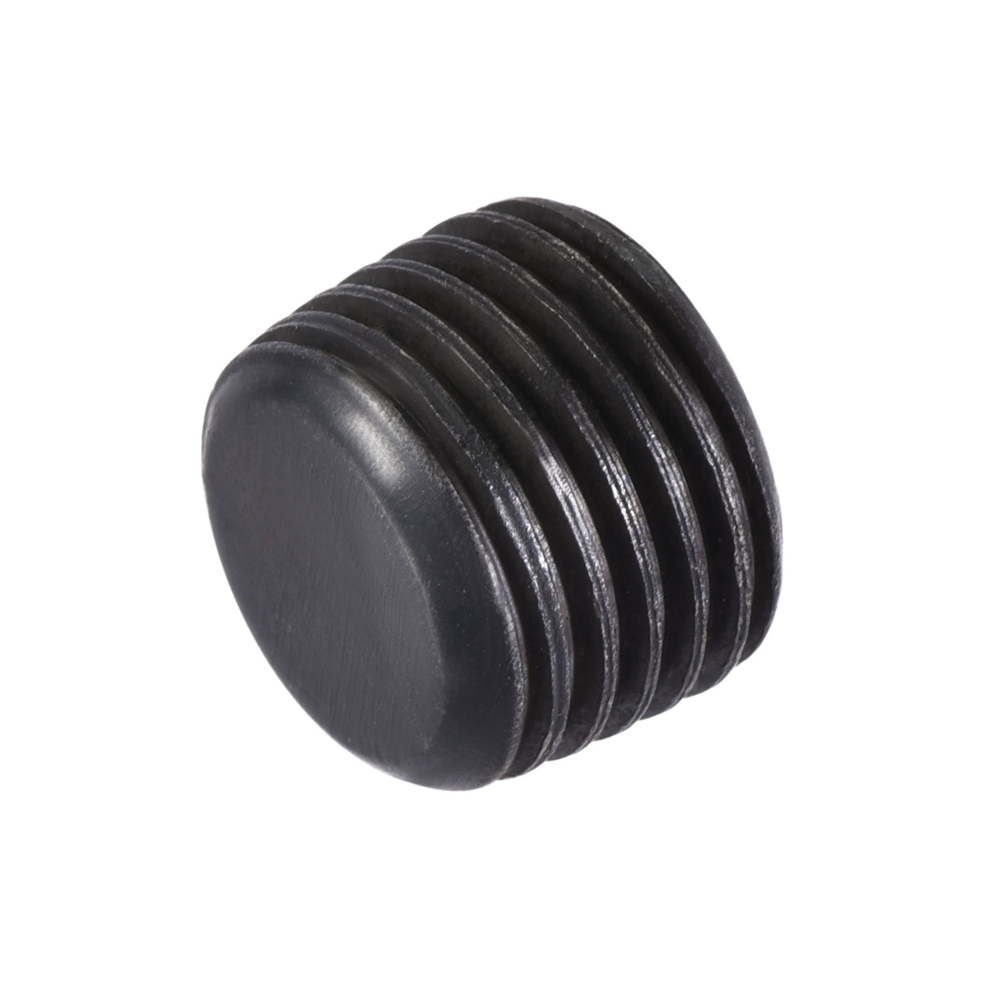 Harfington Carbon Steel Internal Hex Thread Socket Pipe Plug, PT Male Thread Black Pipe Cap, 20Pcs