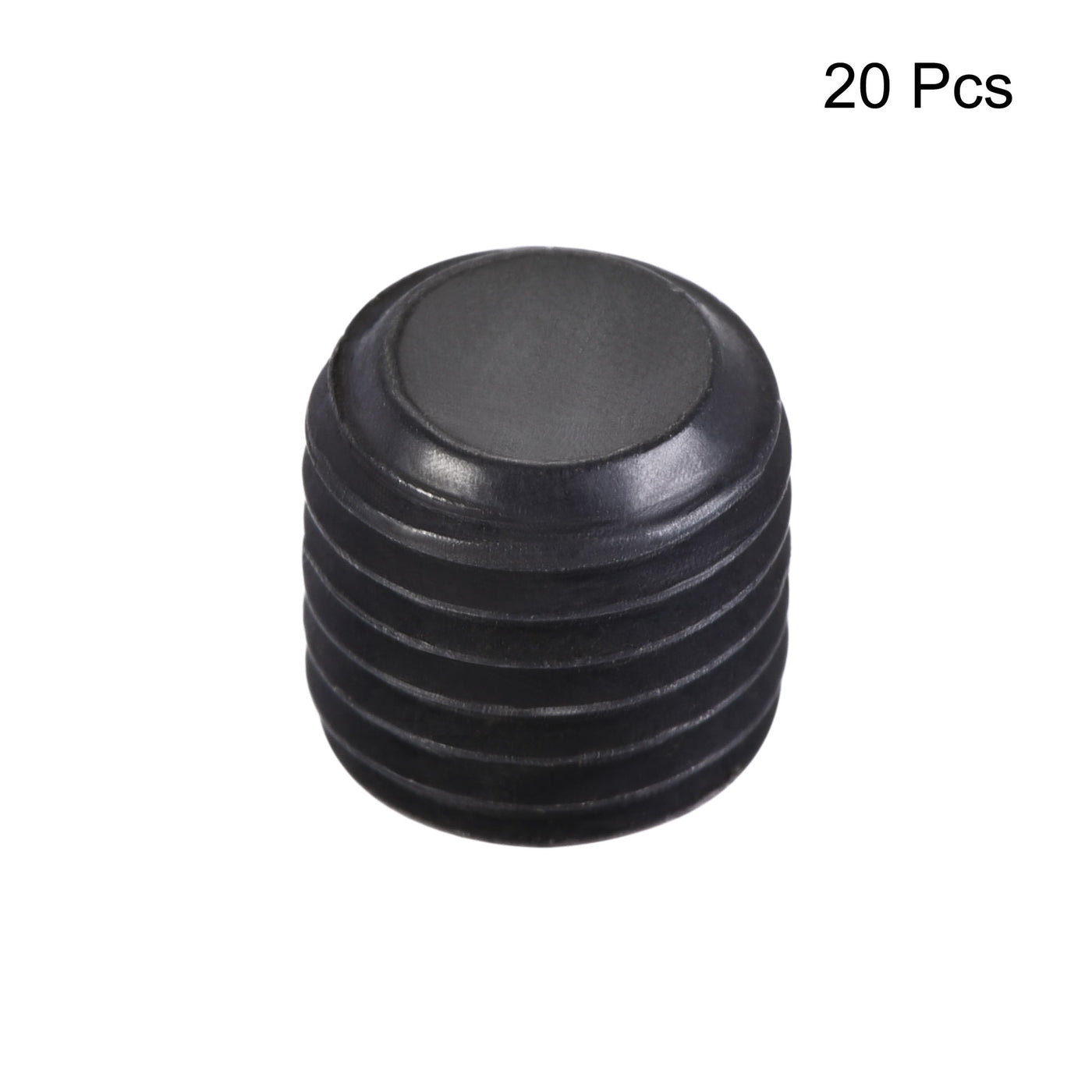 Harfington Carbon Steel Internal Hex Thread Socket Pipe Plug, M Male Thread Black Pipe Cap, 20Pcs