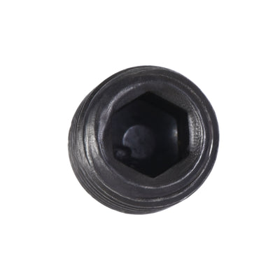Harfington Carbon Steel Internal Hex Thread Socket Pipe Plug, M Male Thread Black Pipe Cap, 20Pcs