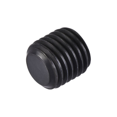 Harfington Carbon Steel Internal Hex Thread Socket Pipe Plug, M Male Thread Black Pipe Cap, 20Pcs