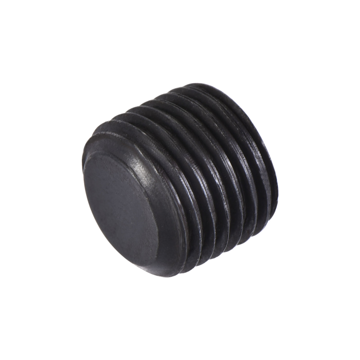 Harfington Carbon Steel Internal Hex Thread Socket Pipe Plug, M Male Thread Black Pipe Cap, 20Pcs