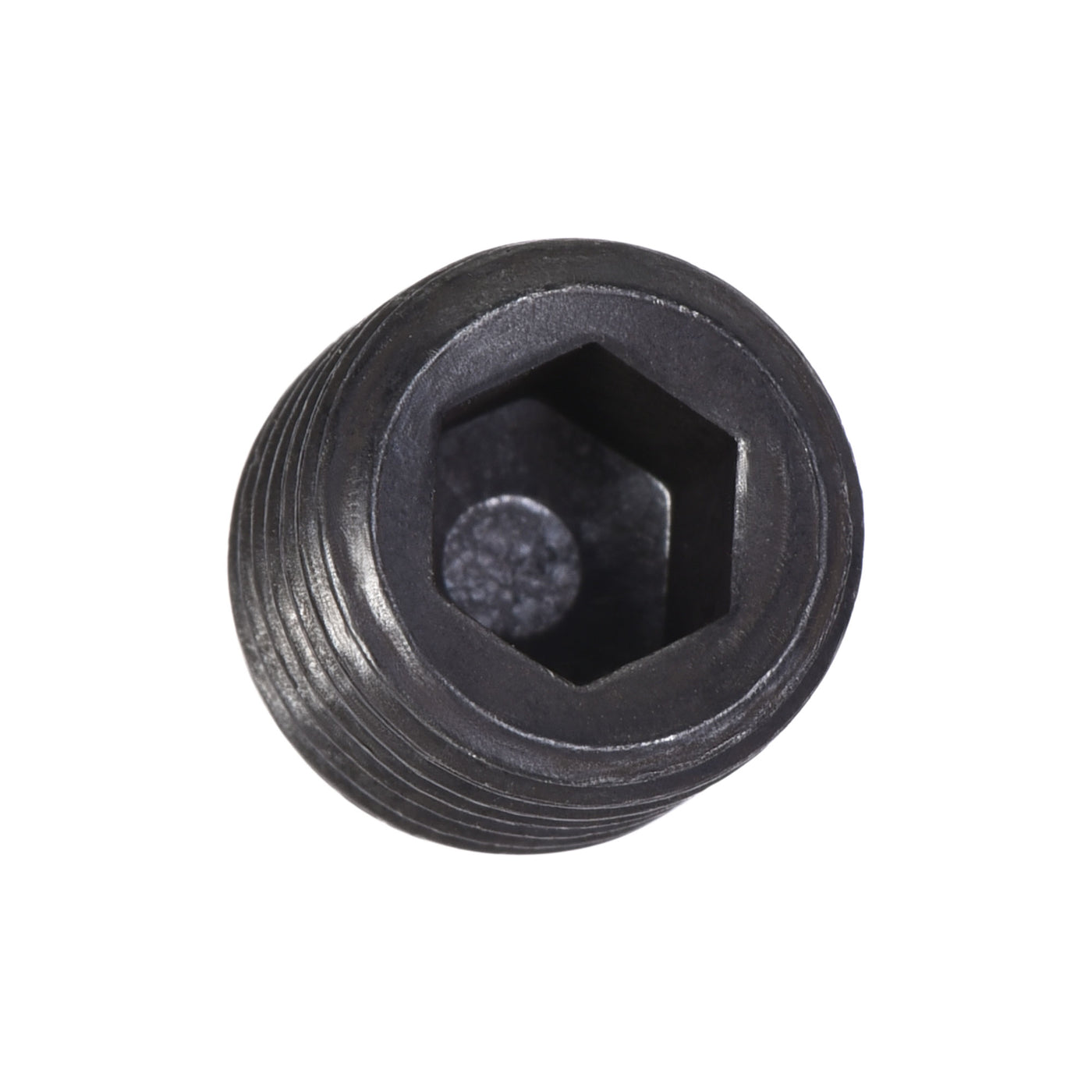 Harfington Carbon Steel Internal Hex Thread Socket Pipe Plug, M Male Thread Black Pipe Cap, 20Pcs