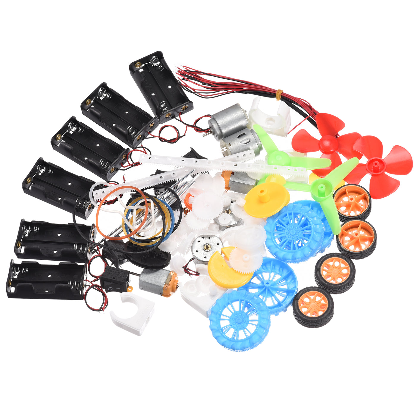 Harfington 141Pcs Plastic Gear Package Kit DIY Gear Assortment accessories set for Motor Car Robot Various Gear Axle Belt Bushings