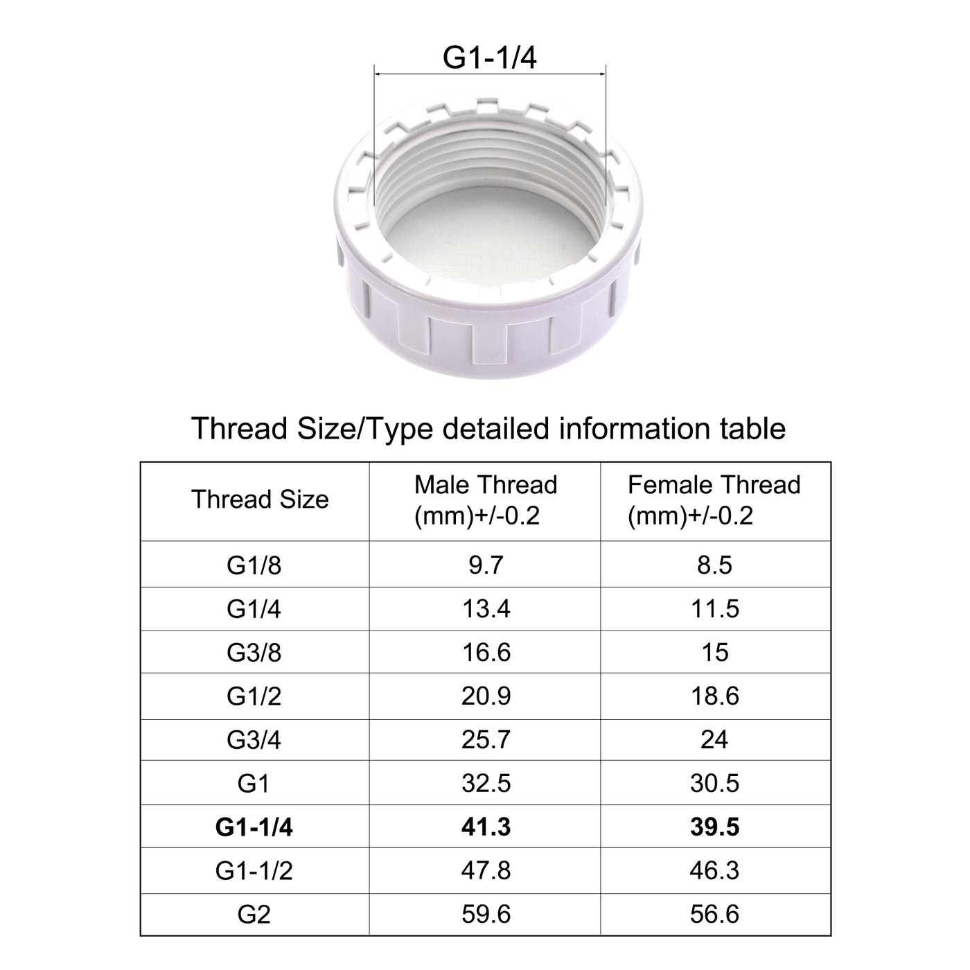 Harfington G Pipe Fitting Cap, PVC Female Thread Hose Connector, for Garden and Outdoor Water Pipes End