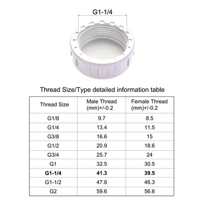 Harfington G Pipe Fitting Cap, PVC Female Thread Hose Connector, for Garden and Outdoor Water Pipes End