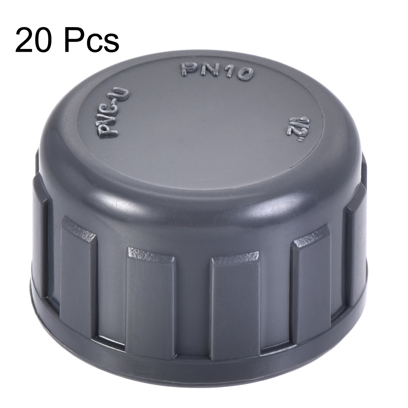 Harfington G Pipe Fitting Cap, PVC Female Thread Hose Connector, for Garden and Outdoor Water Pipes End, 20Pcs