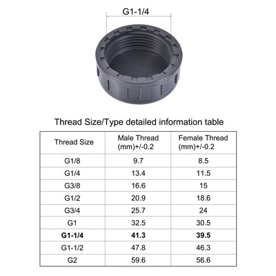 Harfington G Pipe Fitting Cap, PVC Female Thread Hose Connector, for Garden and Outdoor Water Pipes End