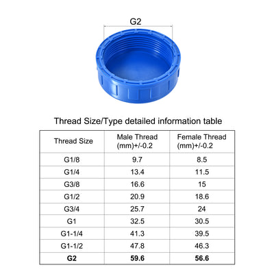 Harfington G Pipe Fitting Cap, PVC Female Thread Hose Connector, for Garden and Outdoor Water Pipes End