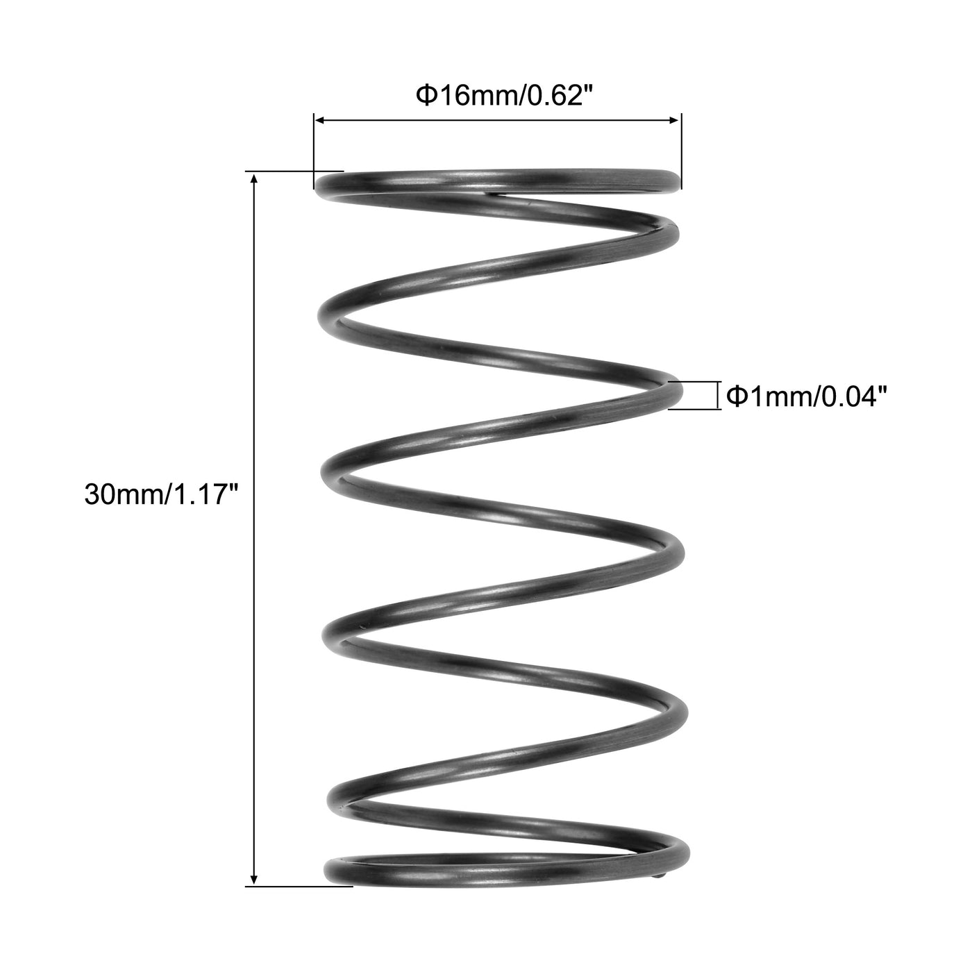 uxcell Uxcell Compression Spring, 65Mn