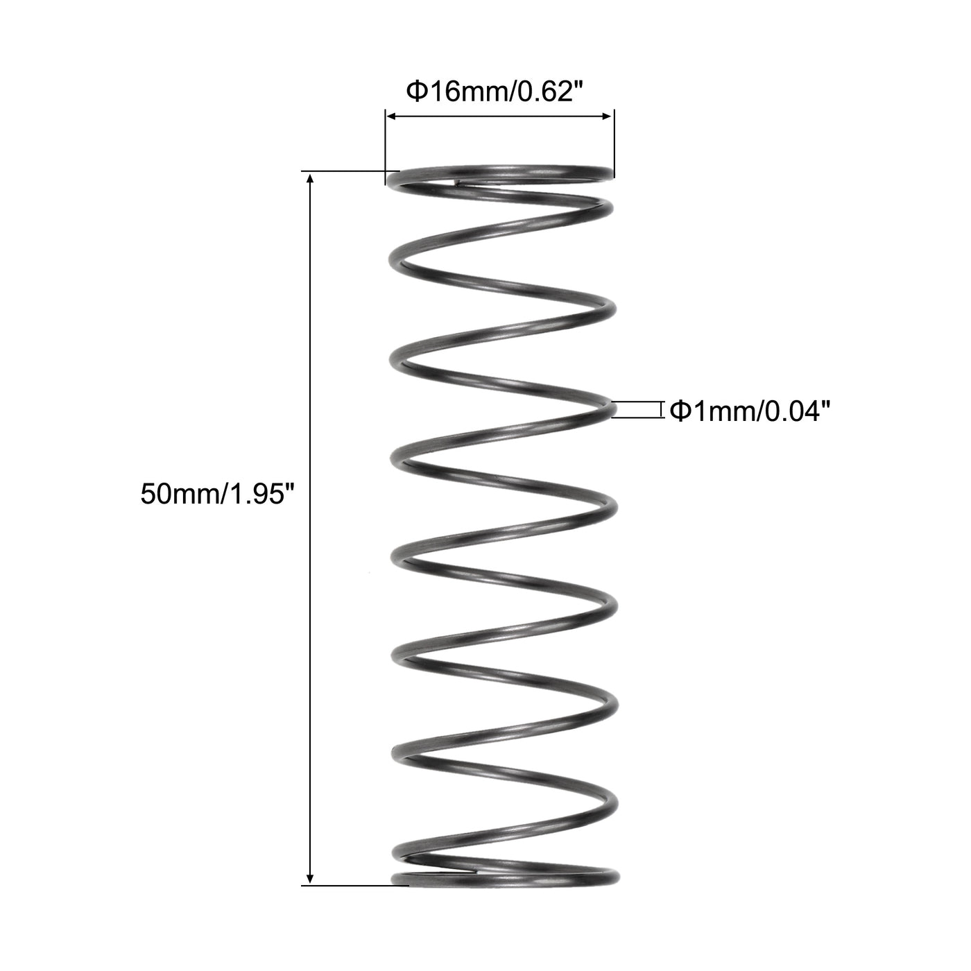 uxcell Uxcell Compression Spring, 65Mn