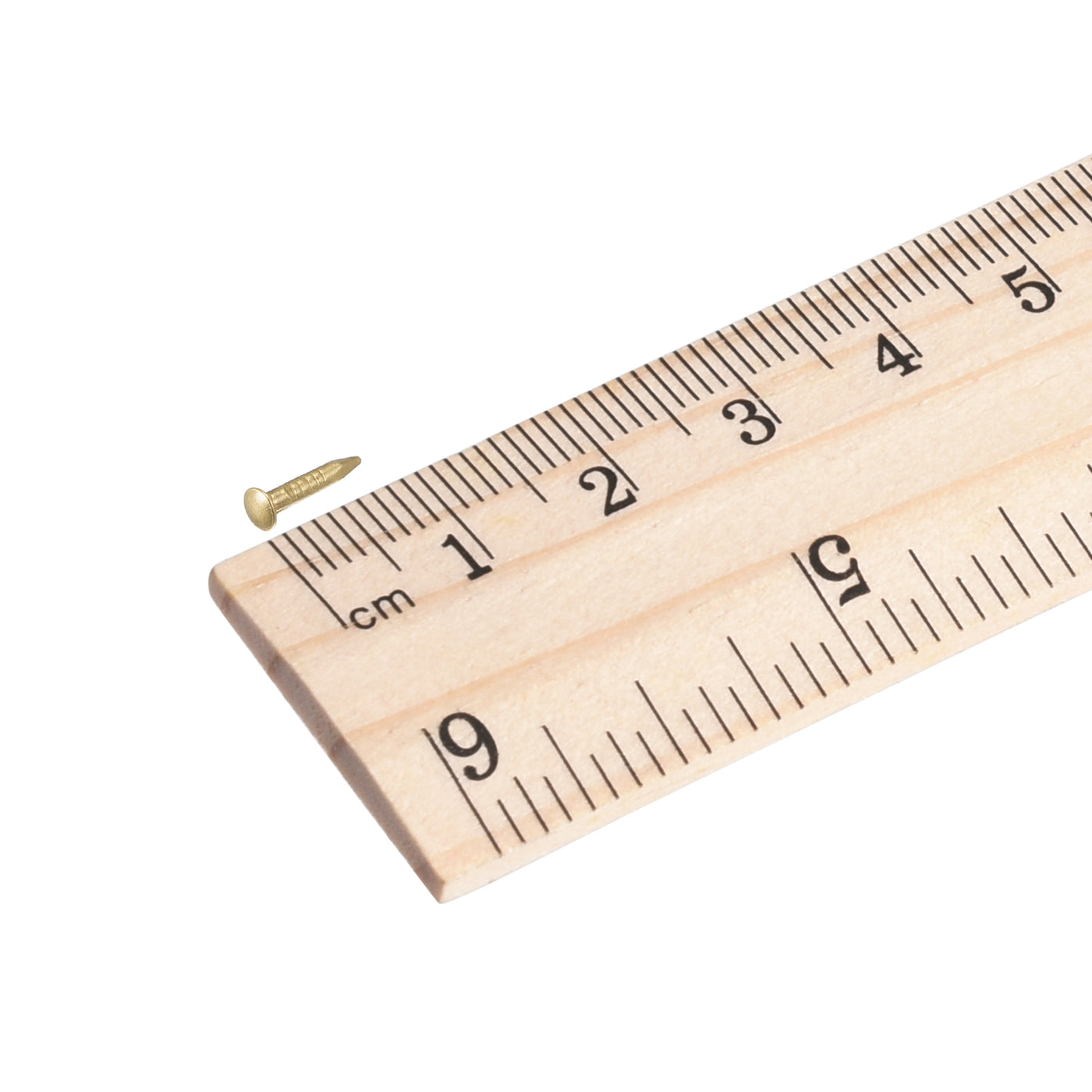 Harfington Small Tiny Brass Nails 1.2x8mm for DIY Decorative Pictures Wooden Boxes Household Accessories 80pcs