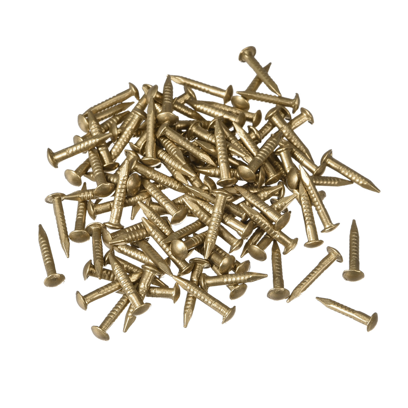 Harfington Small Tiny Brass Nails 1.2x8mm for DIY Decorative Pictures Wooden Boxes Household Accessories 80pcs