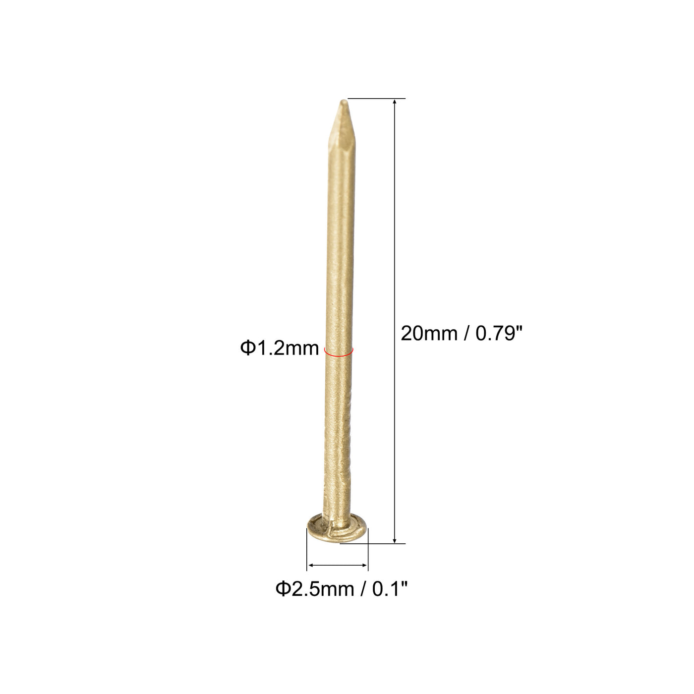 Harfington Small Tiny Brass Nails for DIY Pictures Wooden Boxes Household Accessories