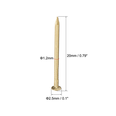 Harfington Small Tiny Brass Nails for DIY Pictures Wooden Boxes Household Accessories
