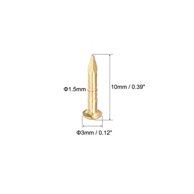 Harfington Small Tiny Brass Nails for DIY Pictures Wooden Boxes Household Accessories