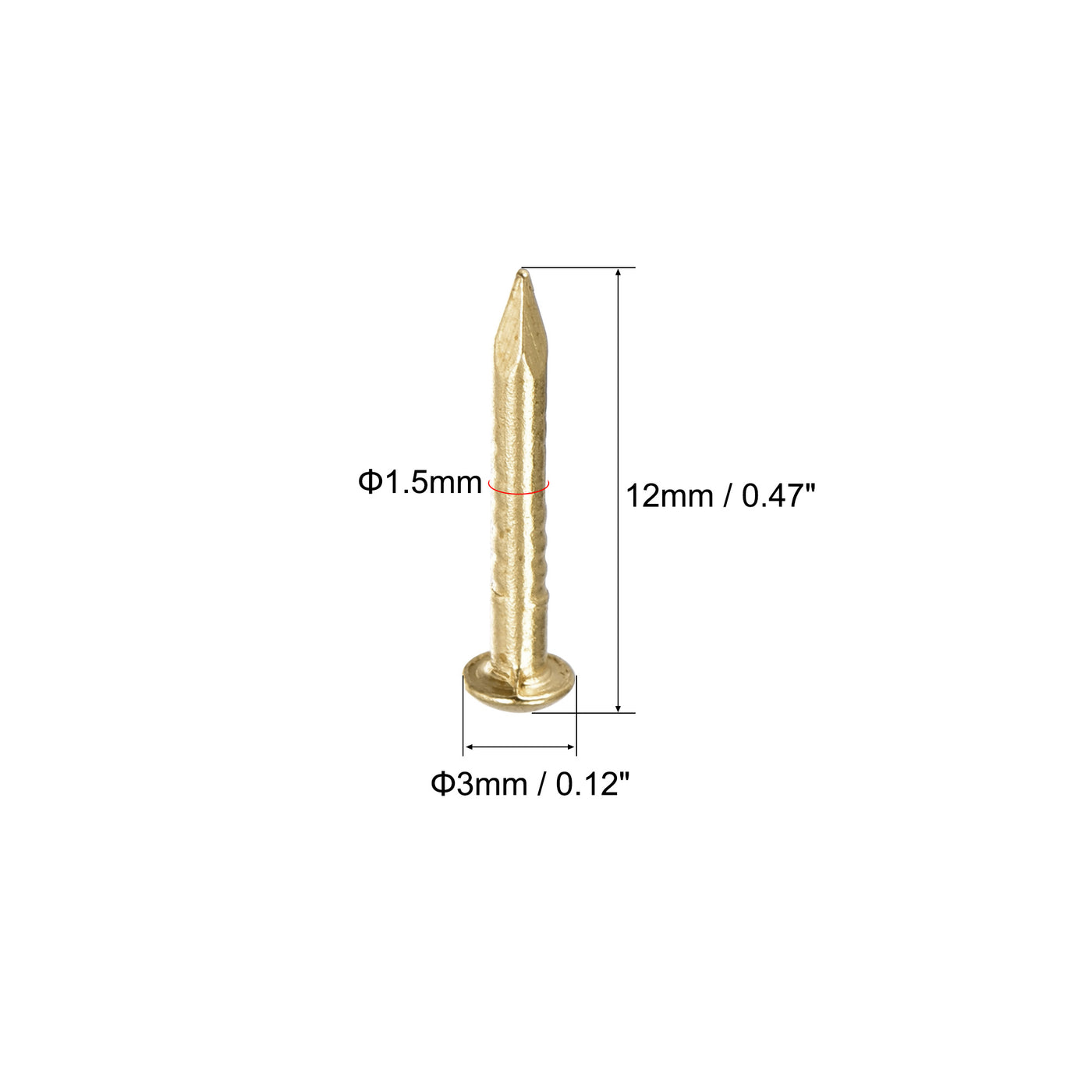Harfington Small Tiny Brass Nails, for DIY Pictures Wooden Boxes Household Accessories