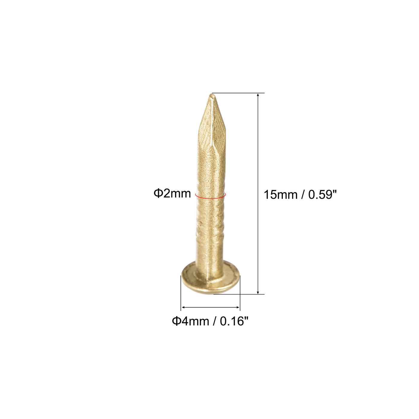 Harfington Small Tiny Brass Nails, for DIY Pictures Wooden Boxes Household Accessories