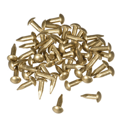 Harfington Small Tiny Brass Nails, for DIY Pictures Wooden Boxes Household Accessories