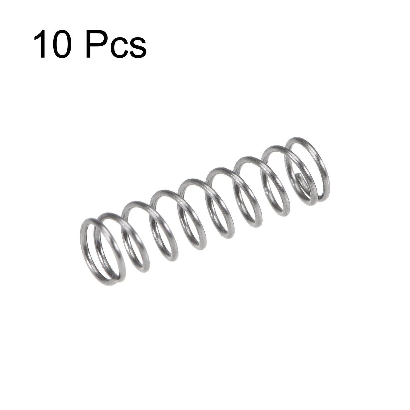 uxcell Uxcell Compressed Spring, Free Length,2.6N Load Capacity,Gray,10pcs