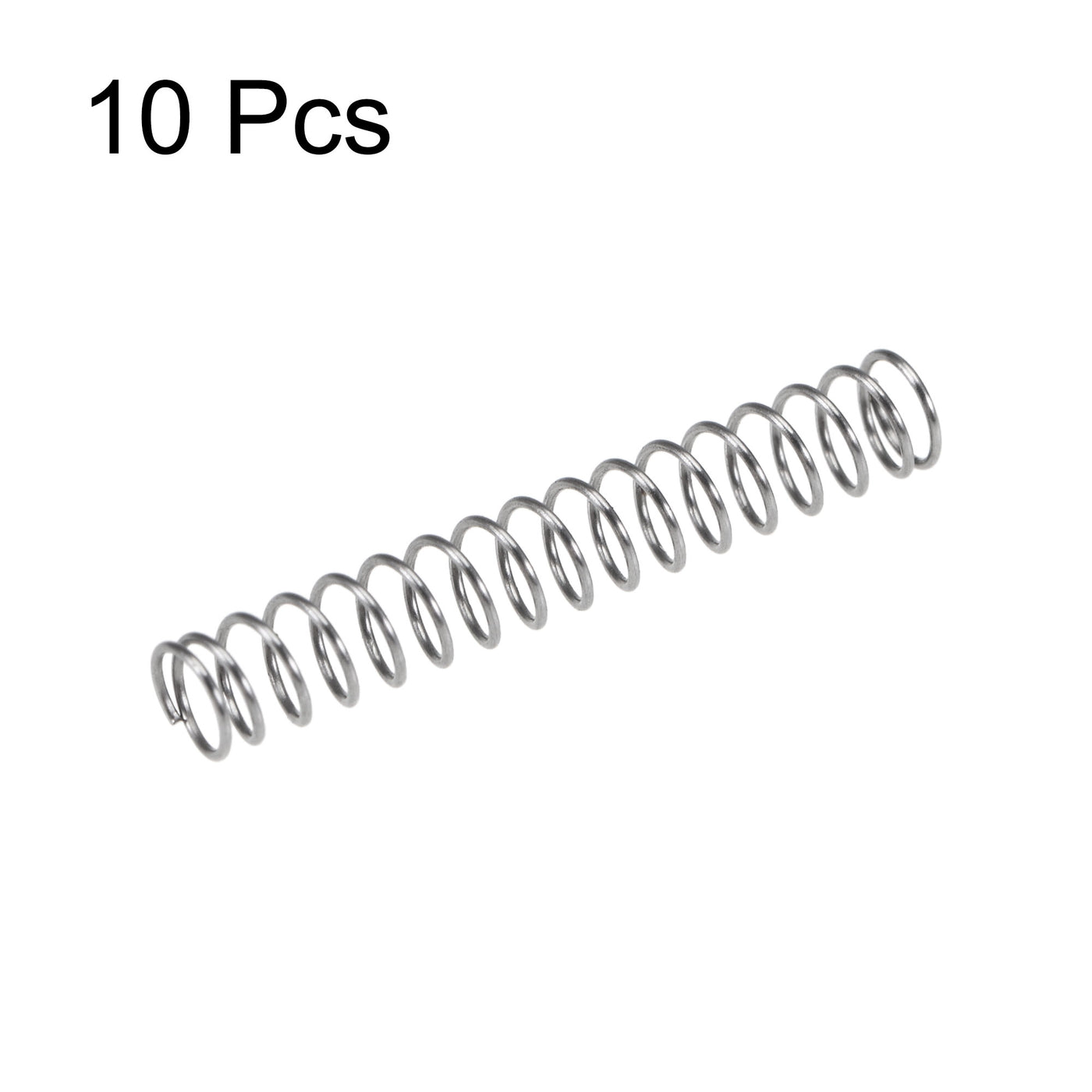 uxcell Uxcell Compressed Spring, Free Length,2.6N Load Capacity,Gray,10pcs