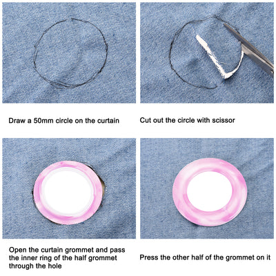 Harfington Curtain Grommets Curtain Eyelets Rings Home Window Decor