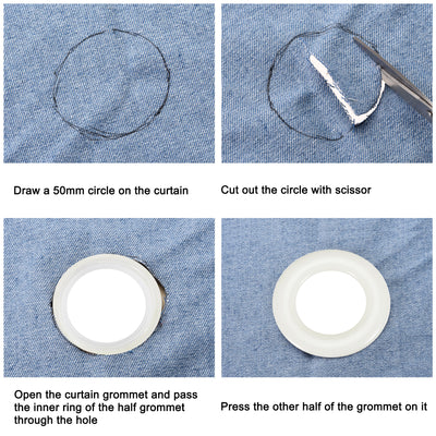 Harfington Curtain Grommets Curtain Eyelets Rings Home Window Decor