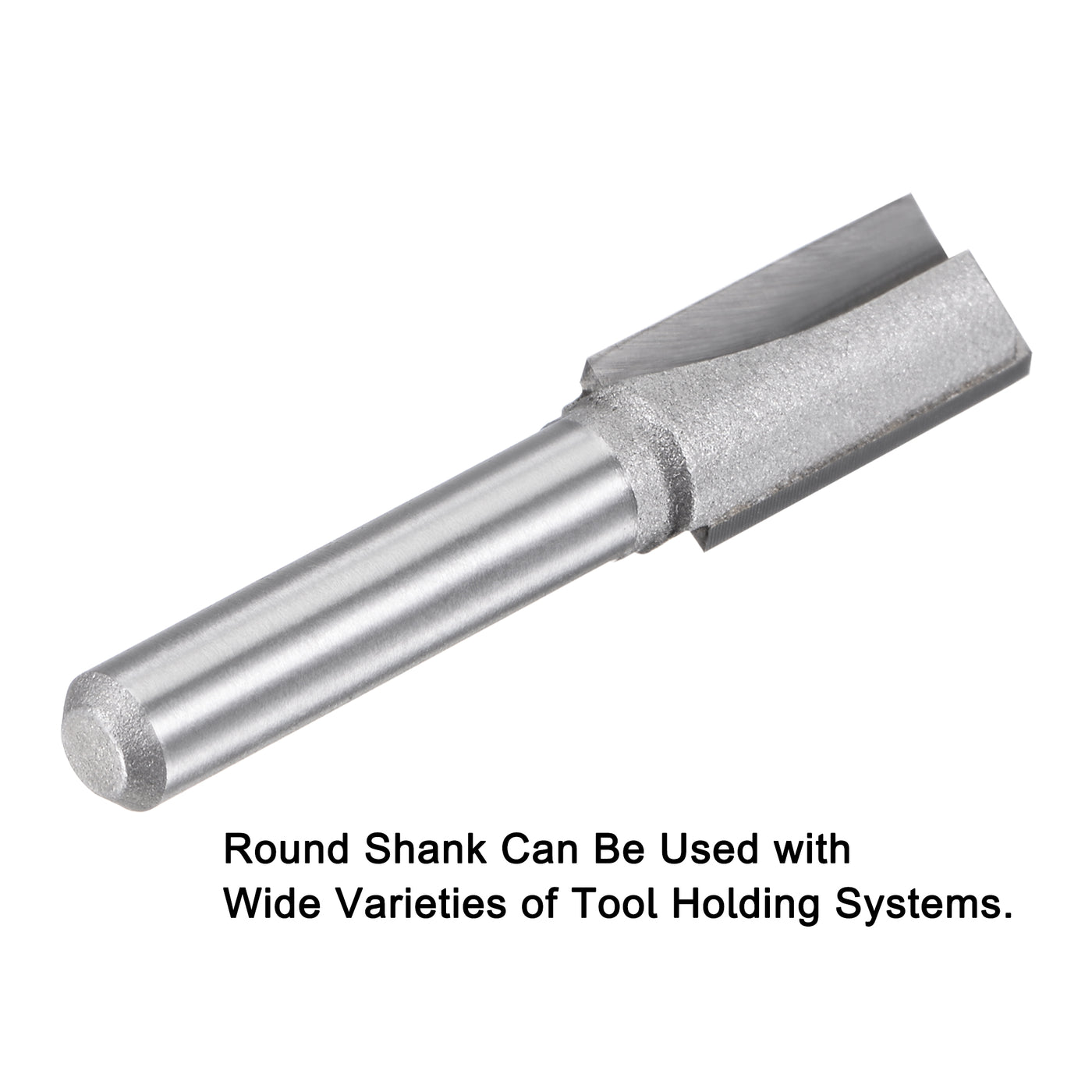 Harfington 3/8" Dia 1/4" Shank Bottom Cleaning Router Bit 2 Flute Carbide Tipped Uncoated