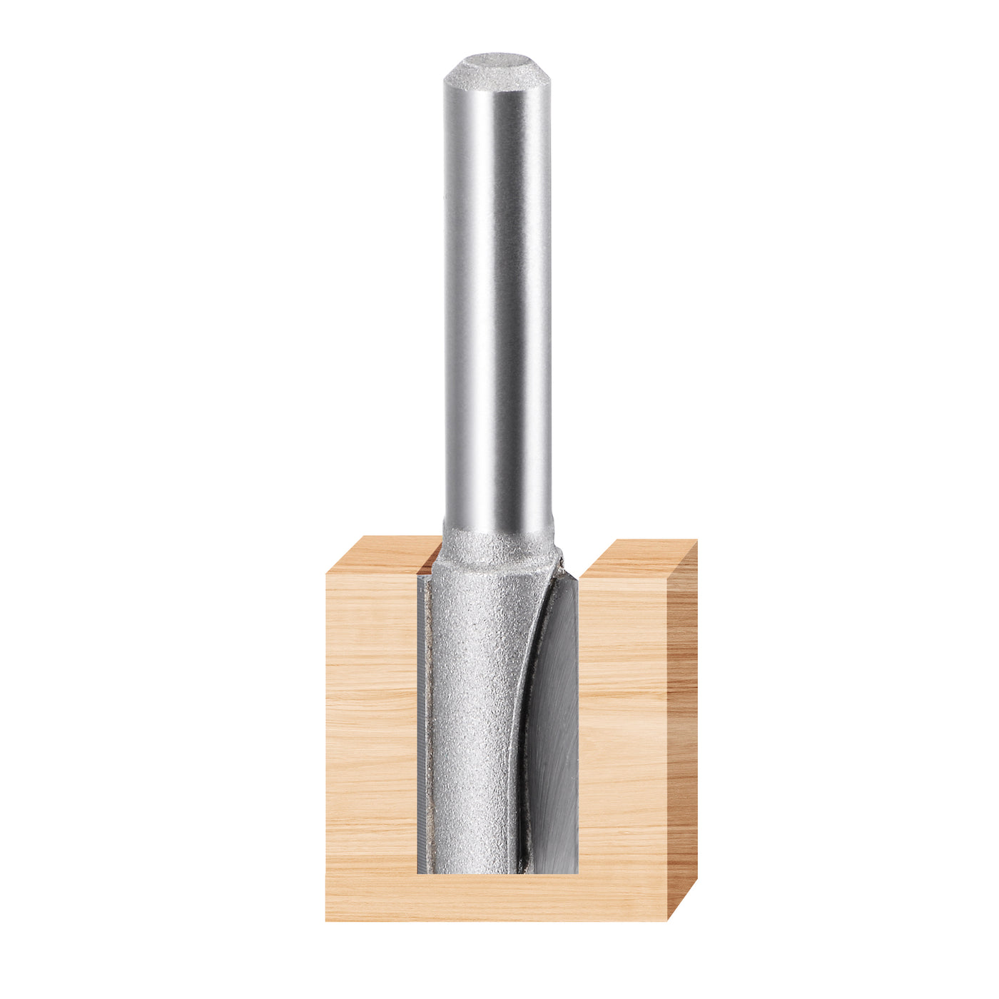 Harfington 3/8" Dia 1/4" Shank Bottom Cleaning Router Bit 2 Flute Carbide Tipped Uncoated