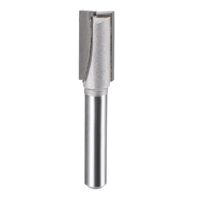 Harfington 3/8" Dia 1/4" Shank Bottom Cleaning Router Bit 2 Flute Carbide Tipped Uncoated