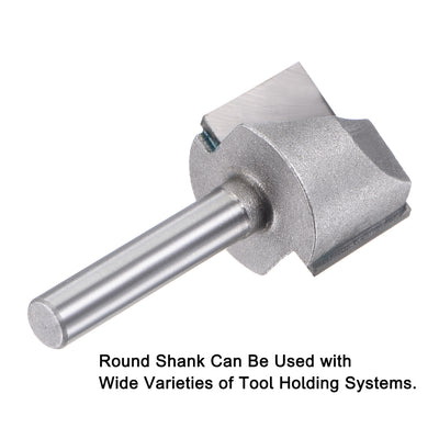 Harfington 7/8" Dia 1/4" Shank Bottom Cleaning Router Bit 2 Flute Carbide Tipped Uncoated