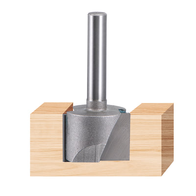Harfington 7/8" Dia 1/4" Shank Bottom Cleaning Router Bit 2 Flute Carbide Tipped Uncoated