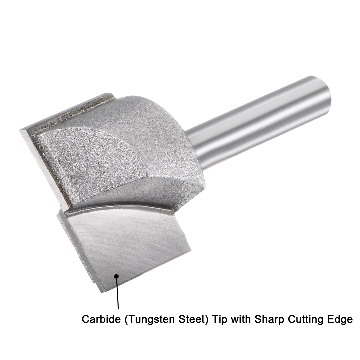 Harfington 1" Dia 1/4" Shank Bottom Cleaning Router Bit 2 Flute Carbide Tipped Uncoated