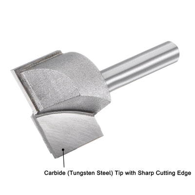 Harfington 1" Dia 1/4" Shank Bottom Cleaning Router Bit 2 Flute Carbide Tipped Uncoated