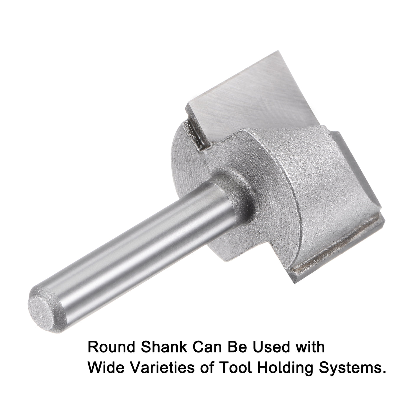 Harfington 1" Dia 1/4" Shank Bottom Cleaning Router Bit 2 Flute Carbide Tipped Uncoated