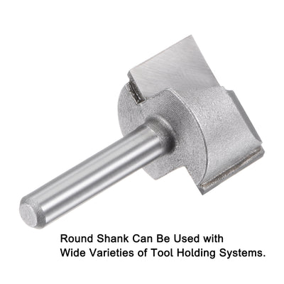 Harfington 1" Dia 1/4" Shank Bottom Cleaning Router Bit 2 Flute Carbide Tipped Uncoated