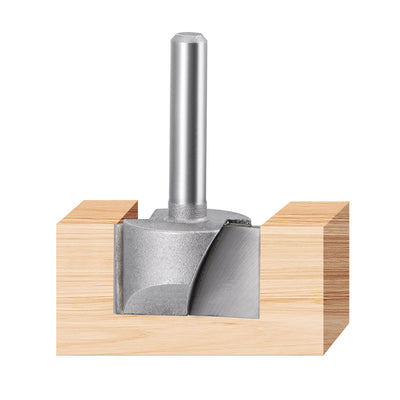 Harfington 1" Dia 1/4" Shank Bottom Cleaning Router Bit 2 Flute Carbide Tipped Uncoated