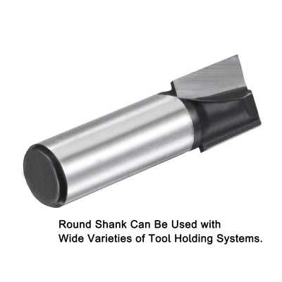 Harfington 15mm Dia 1/2" Shank Bottom Cleaning Router Bit 2 Flute Carbide Tipped Uncoated