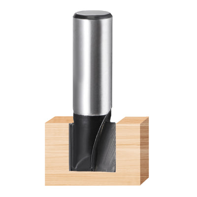 Harfington 15mm Dia 1/2" Shank Bottom Cleaning Router Bit 2 Flute Carbide Tipped Uncoated
