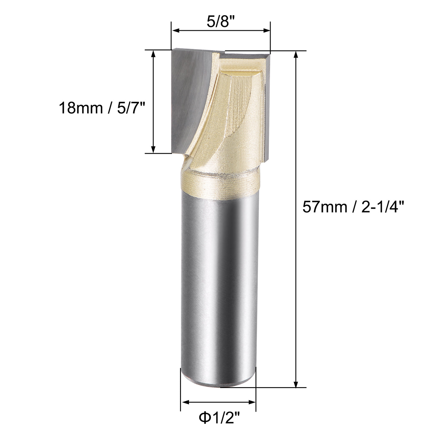 Harfington Shank Bottom Cleaning Router Bit Flutes Carbide Tipped Uncoated Cutter