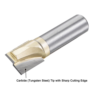 Harfington Shank Bottom Cleaning Router Bit Flutes Carbide Tipped Uncoated Cutter