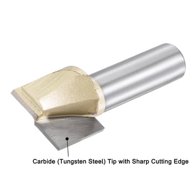 Harfington Shank Bottom Cleaning Router Bit Flutes Carbide Tipped Uncoated Cutter